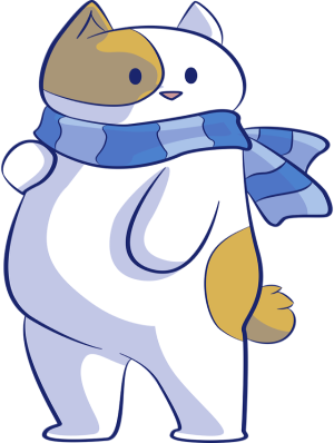 a cute winter kitty with muffler